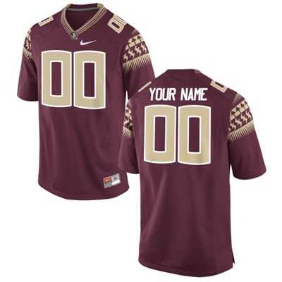 Men%27s Florida State Seminoles Customized Replica Football Jersey - 2015 Garnet->customized ncaa jersey->Custom Jersey